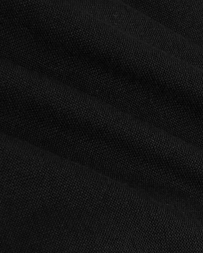 Close-up of Black Tall Active V-Neck fabric texture and folds.