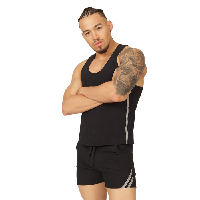 Club Black Tank vista posterior de Gigo Underwear