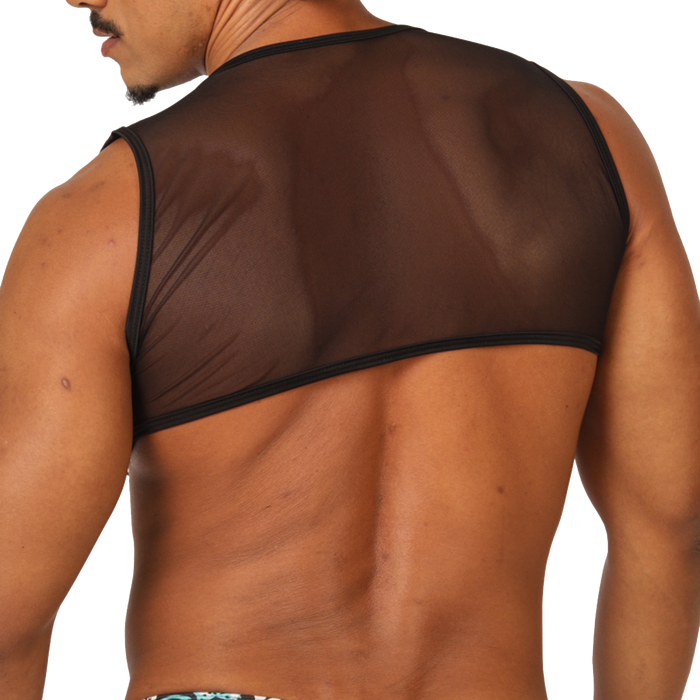 Comics Vest Harness vista posterior de Gigo Underwear