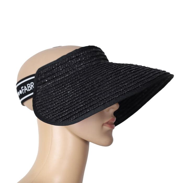 Fabrosanz: Black Fabrosanz Straw Visor