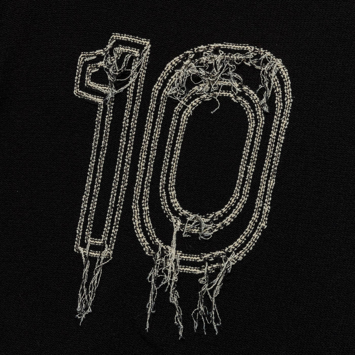 Football Short Sleeve Sweater - Black