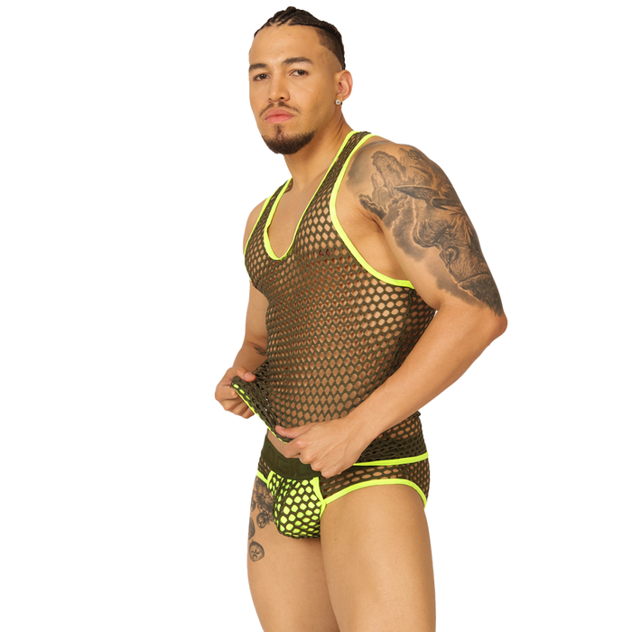 Fresh Yellow Tank vista posterior de Gigo Underwear