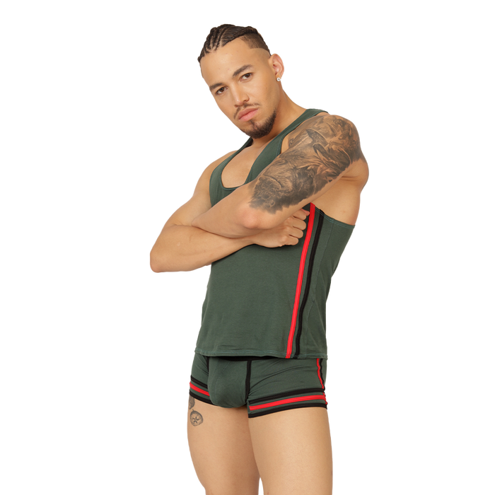 Garoto Green Tank vista posterior de Gigo Underwear