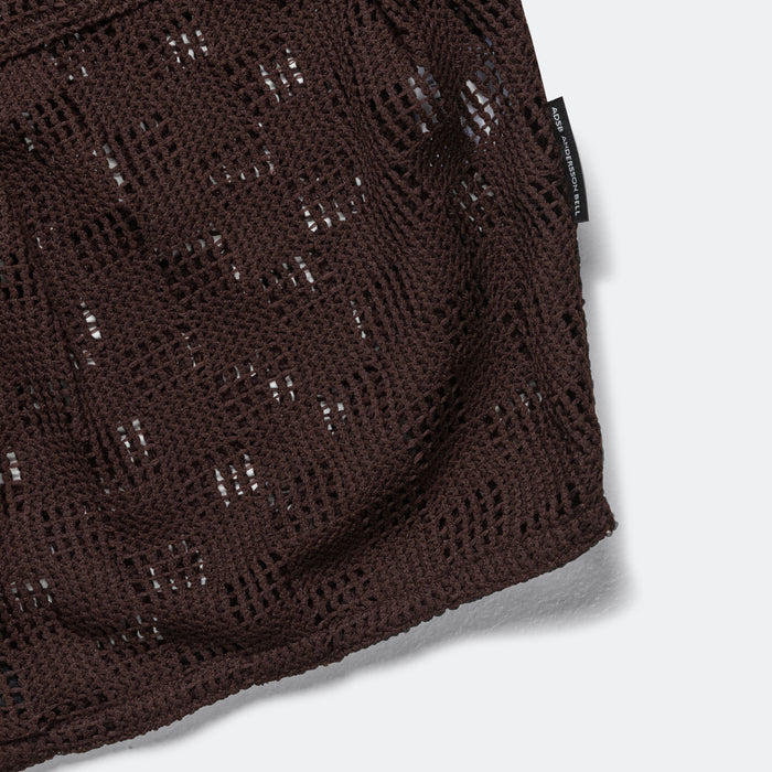 Letto Knitted SS Shirt - Brown
