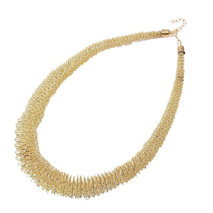 N2542 - Gold Collar Clavicle Pendant Necklace