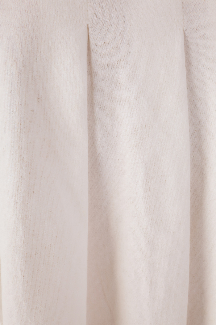 Off-White Pleats Crew Neck Short Sleeve Blouse_7