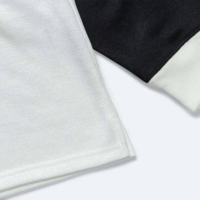 Pullover L/S Polo - Off White/Black