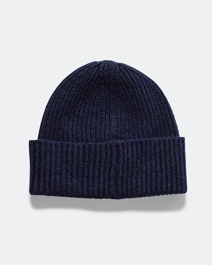 Standard Merino Lambswool Beanie - Dark Navy