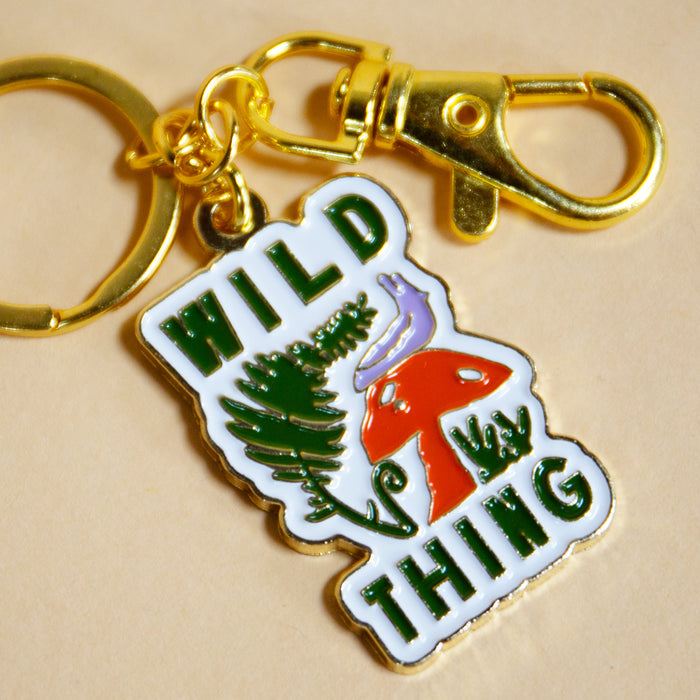 Wild Thing Enamel Keychain