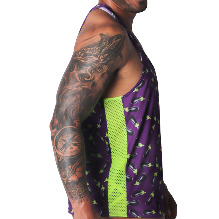 Aubergine Tank vista frontal de Gigo Underwear