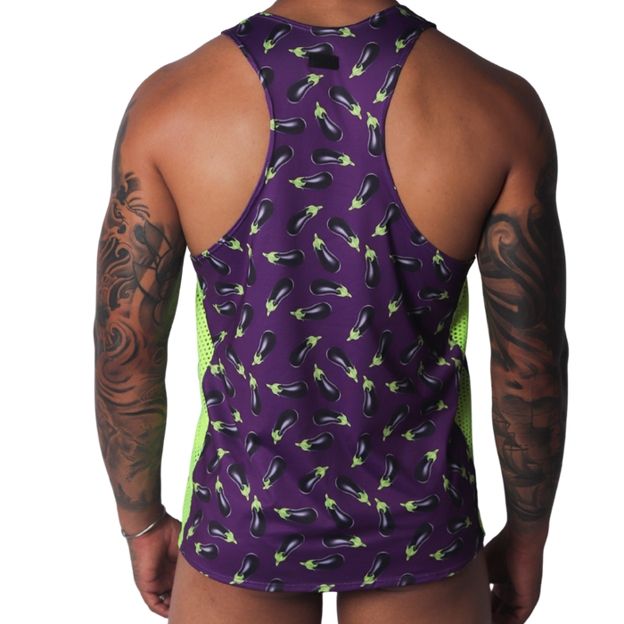 Aubergine Tank vista posterior de Gigo Underwear