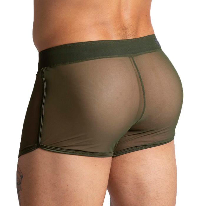 Bahia Green Hotshort vista frontal de Gigo Underwear