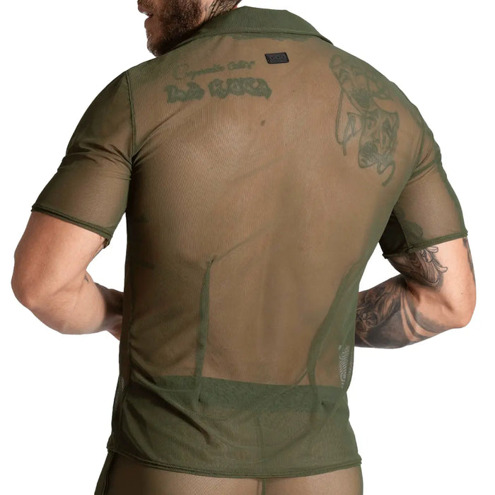 Bahia Green Shirt vista frontal de Gigo Underwear
