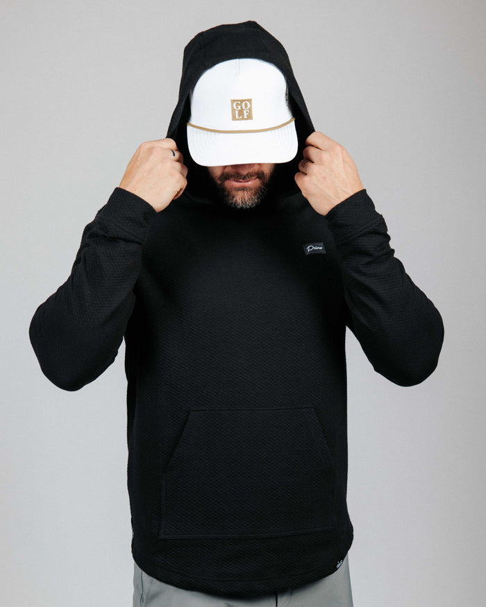 Black Waffle Hoodie