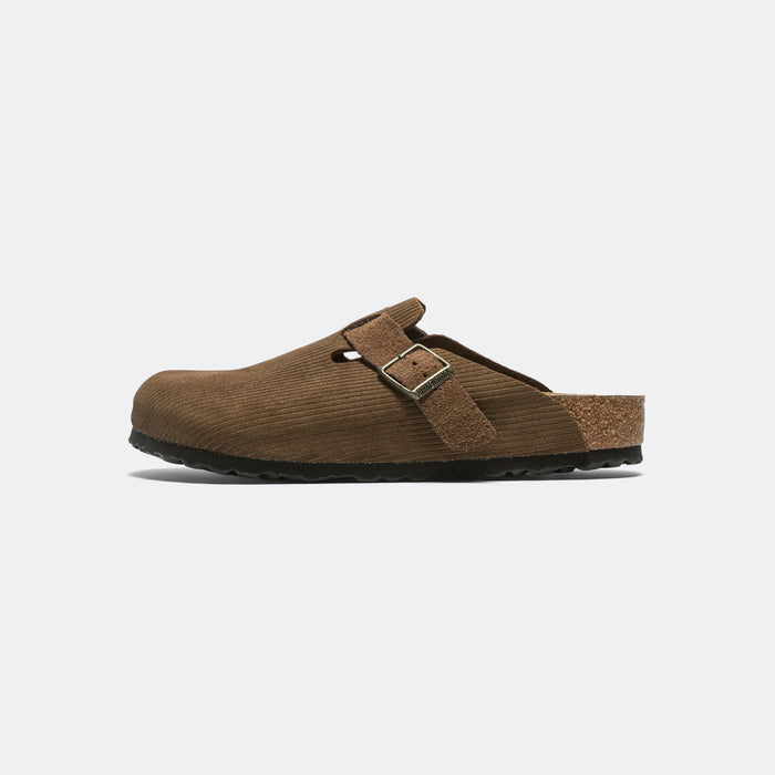 Boston Corduroy - Dark Tea Suede Leather