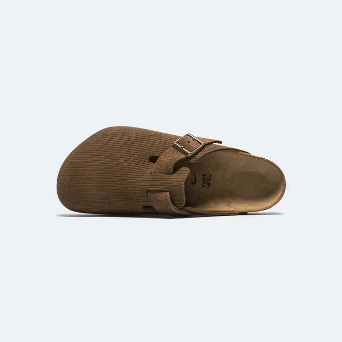 Boston Corduroy - Dark Tea Suede Leather