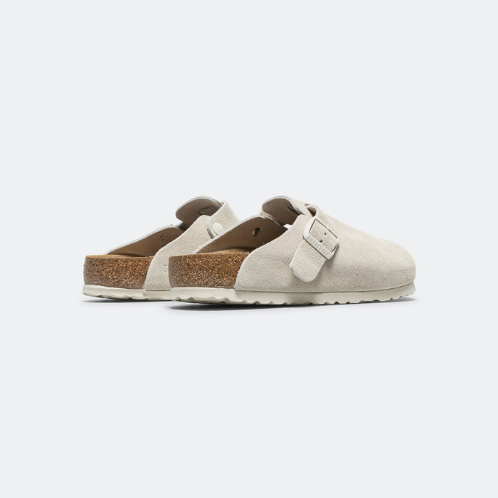 Boston SFB - Antique White Suede Leather