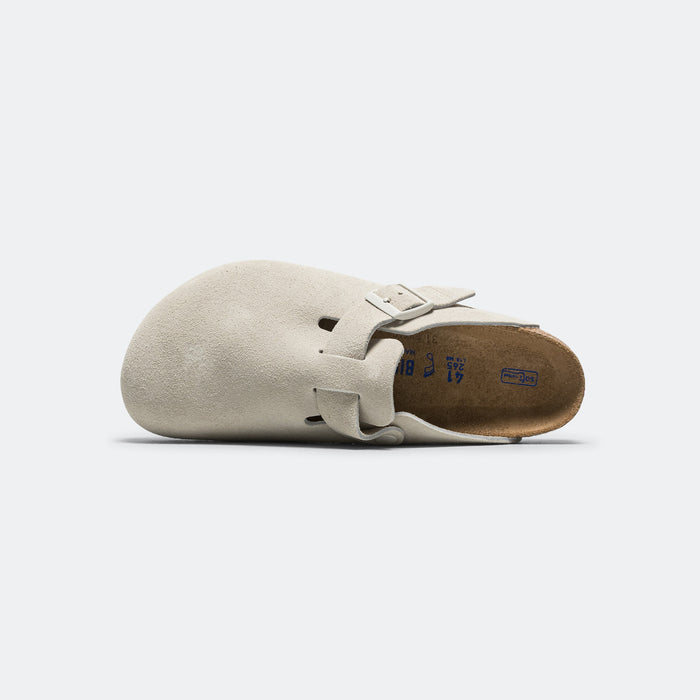 Boston SFB - Antique White Suede Leather