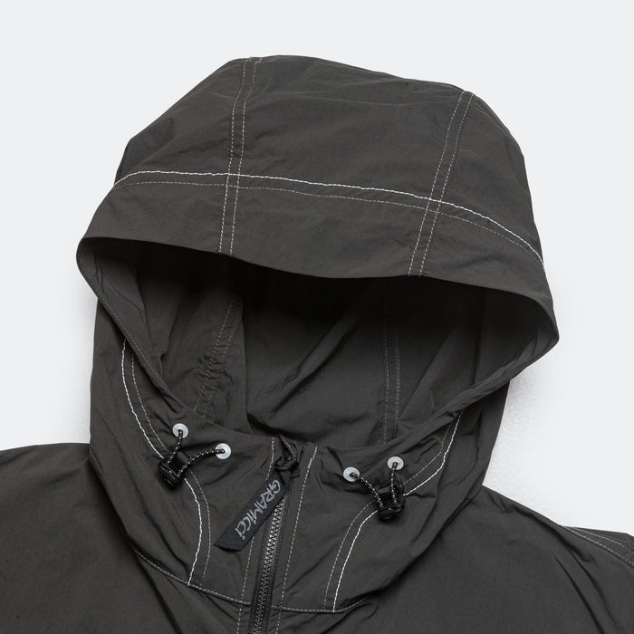 Brushed Nylon Jacket x and wander - Charcoal