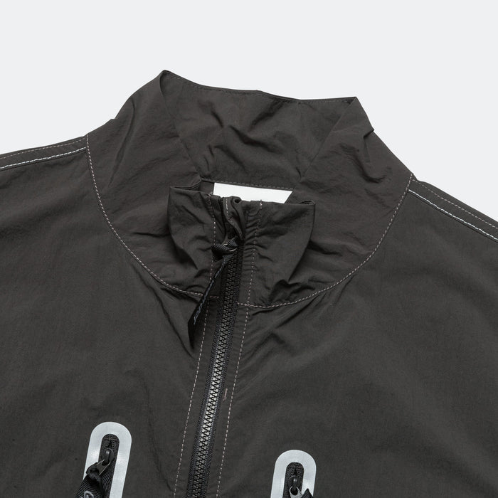 Brushed Nylon Vest x and wander - Charcoal