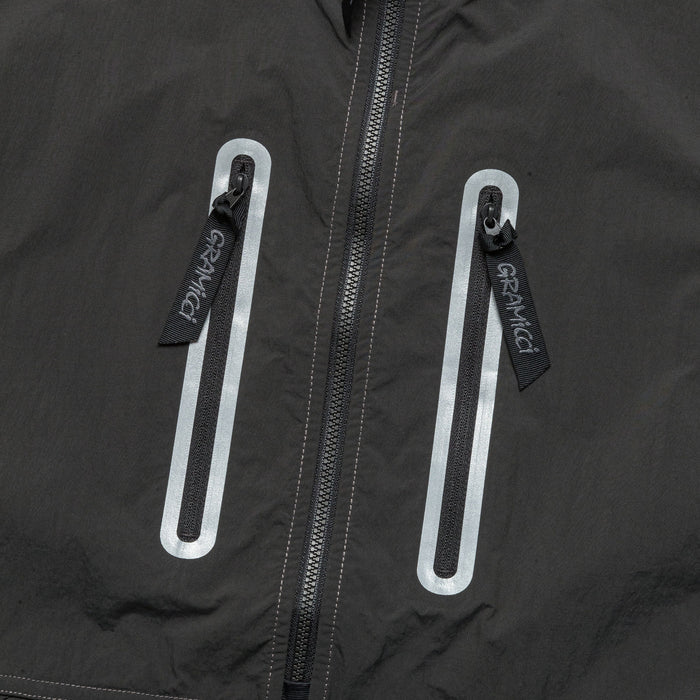 Brushed Nylon Vest x and wander - Charcoal
