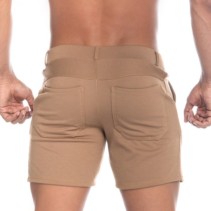 Cargo Caqui Short vista posterior de Gigo Underwear