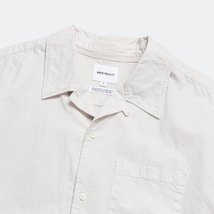 Carsten Cotton Tencel Shirt - Marble White