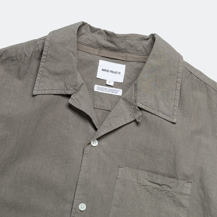 Carsten Cotton Tencel Shirt - Mid Khaki