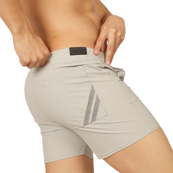 Club Gray Short vista frontal de Gigo Underwear