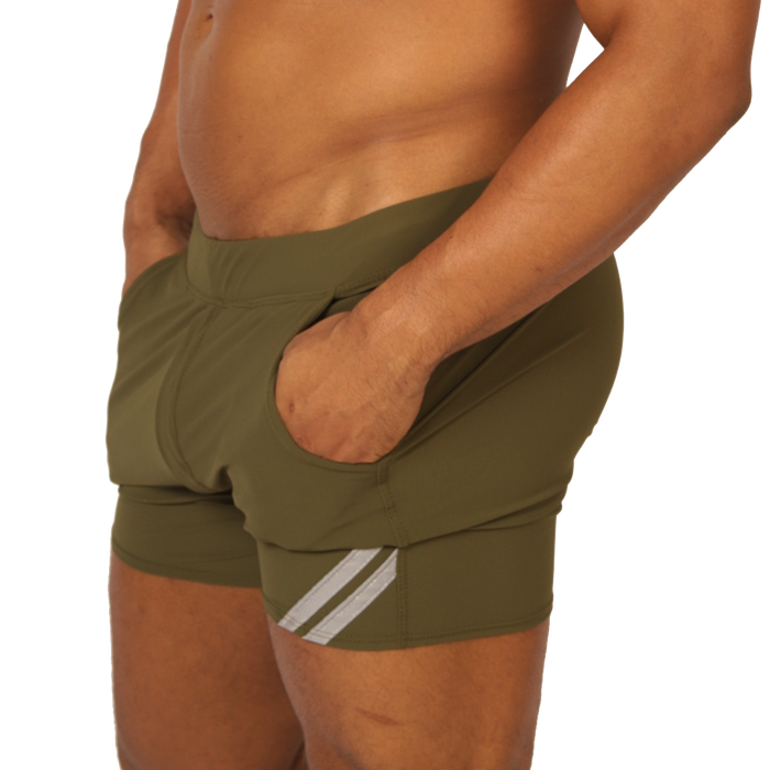 Club Green Short vista frontal de Gigo Underwear