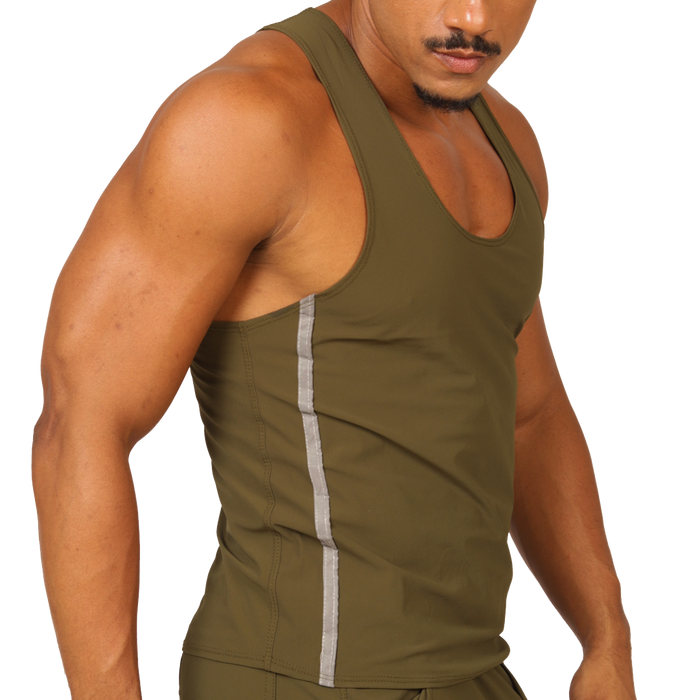 Club Green Tank vista frontal de Gigo Underwear
