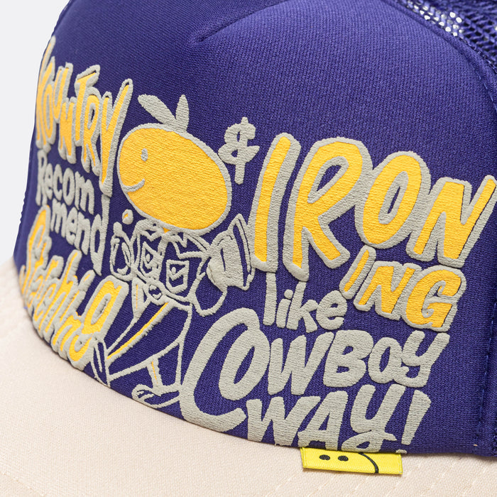 CONEYCOWBOWY Trucker CAP - Purple x Ecru