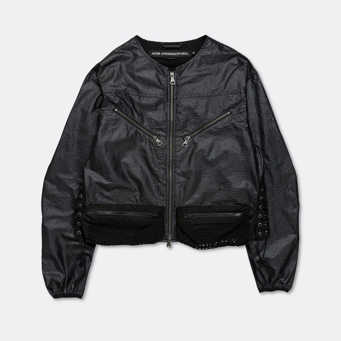 Convex Collarless Jacket - Black