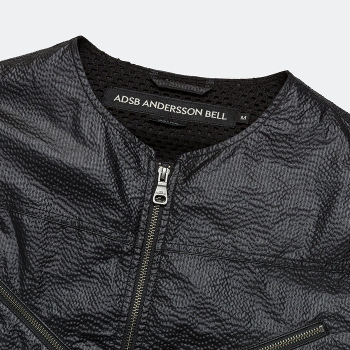 Convex Collarless Jacket - Black