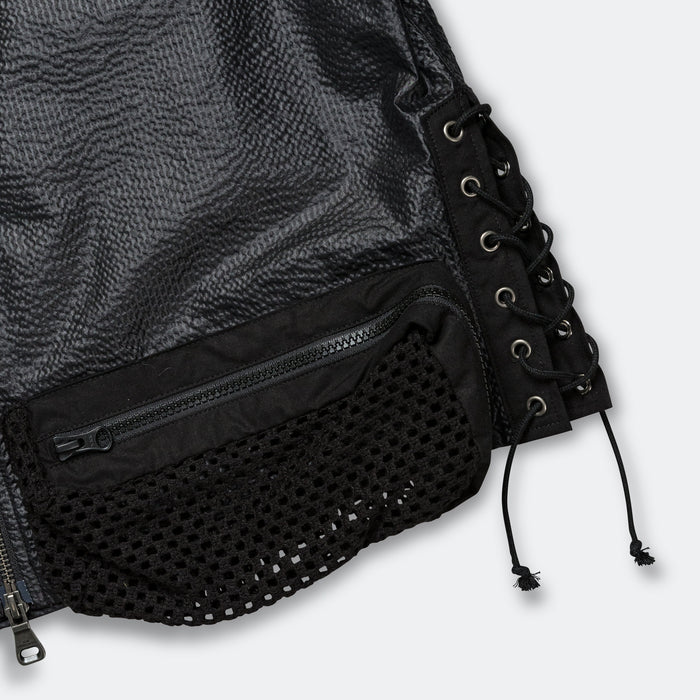 Convex Collarless Jacket - Black