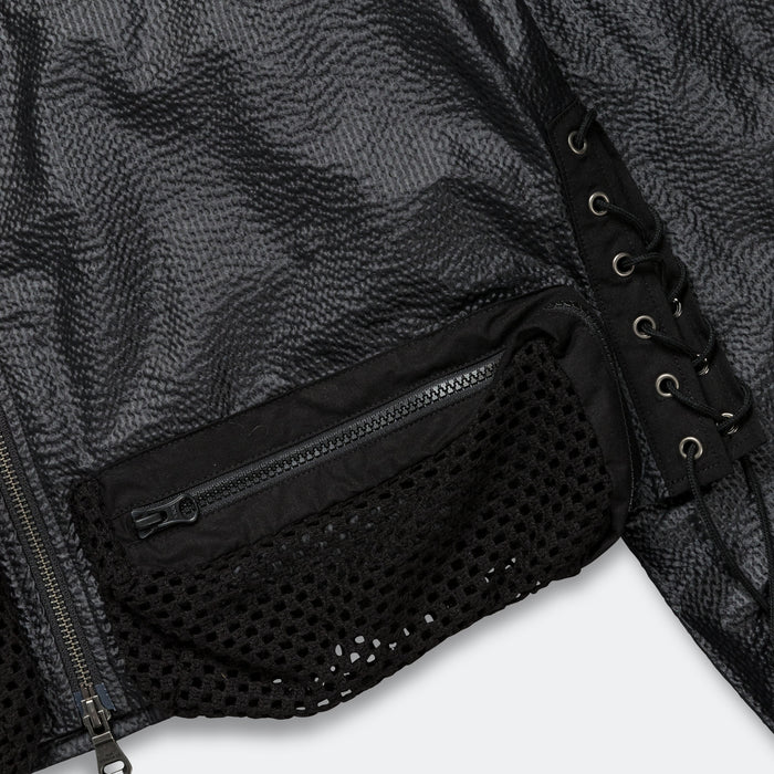 Convex Collarless Jacket - Black