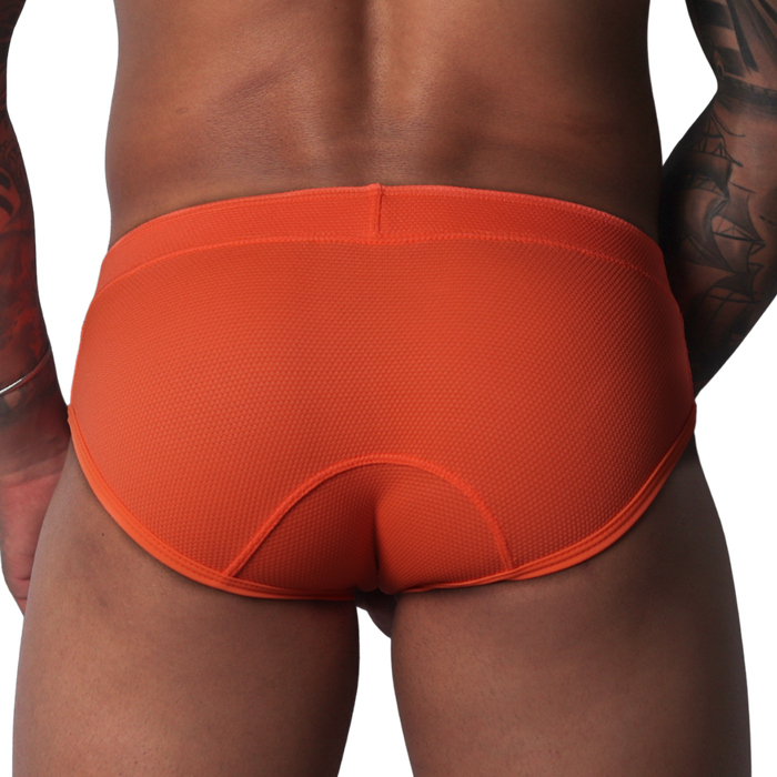 Cookie Orange Brief vista posterior de Gigo Underwear