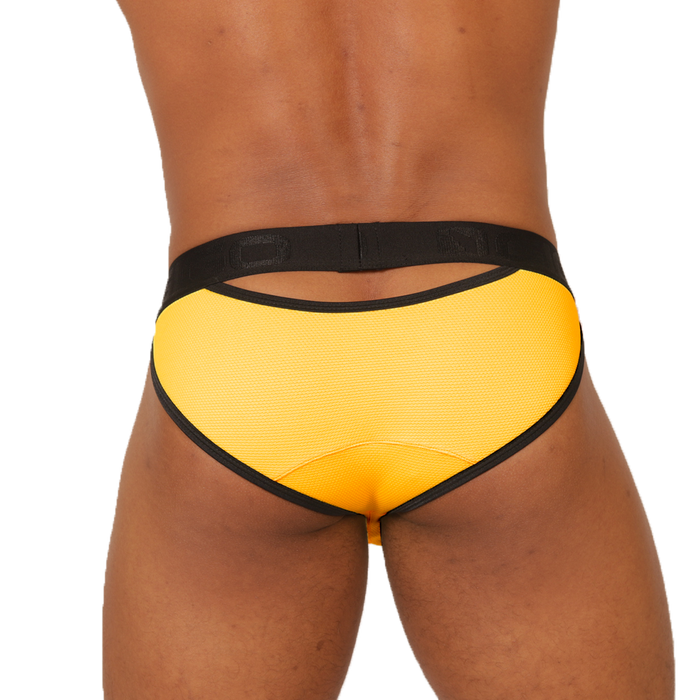Cool Yellow Brief vista posterior de Gigo Underwear