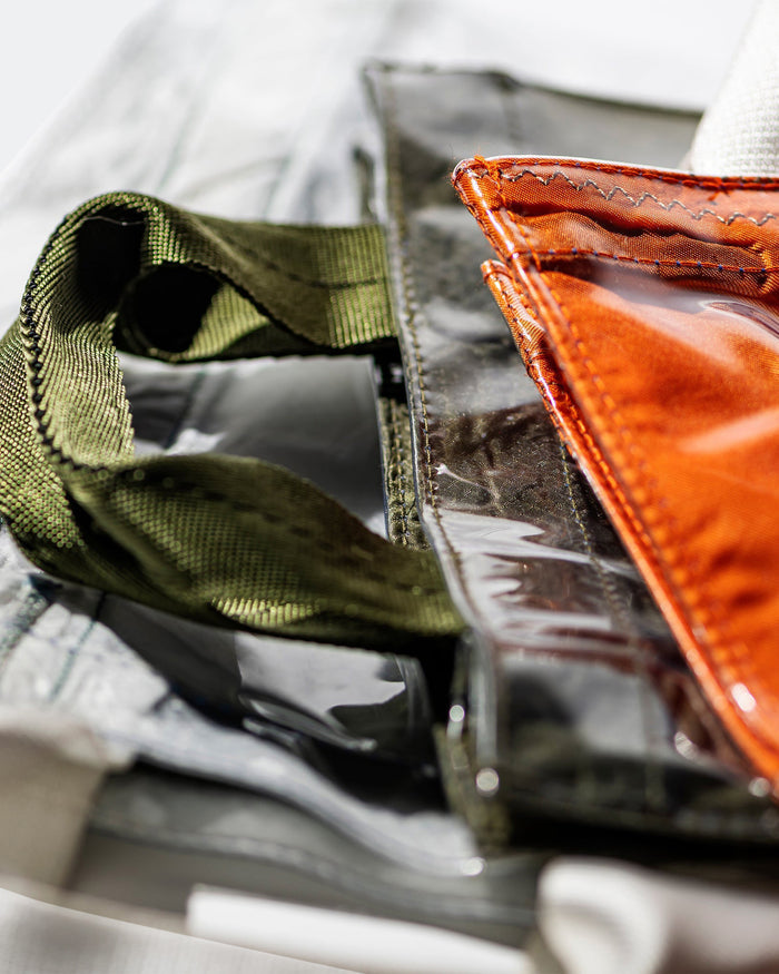 Covered Parachute Shoulder Bag - Orange