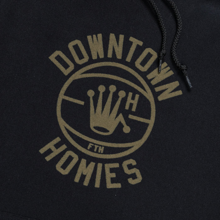 Downtown Homies Crew Pullover - Black