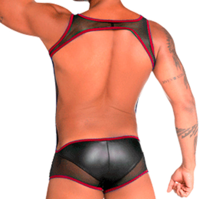 Fetiche Red Singlet vista posterior de Gigo Underwear