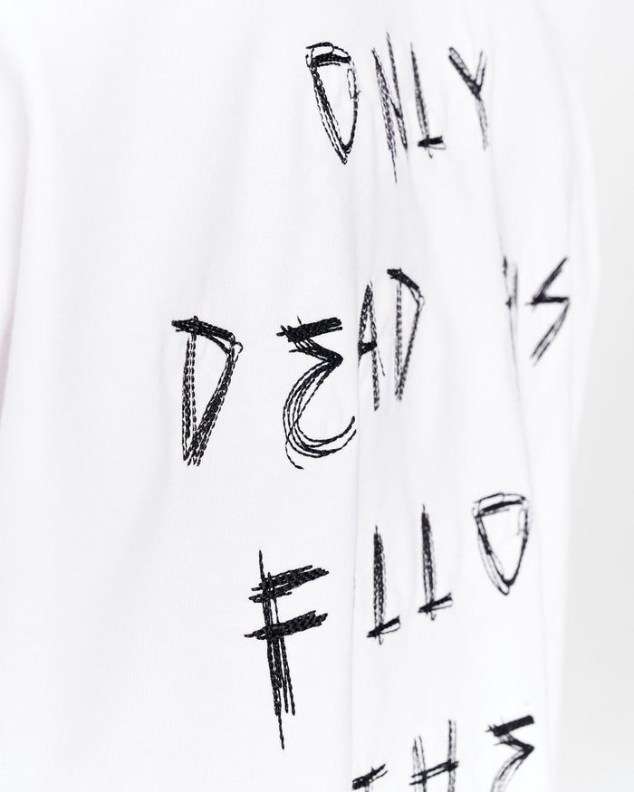 Follow The Stream Oversized White T-Shirt with relaxed oversized fit