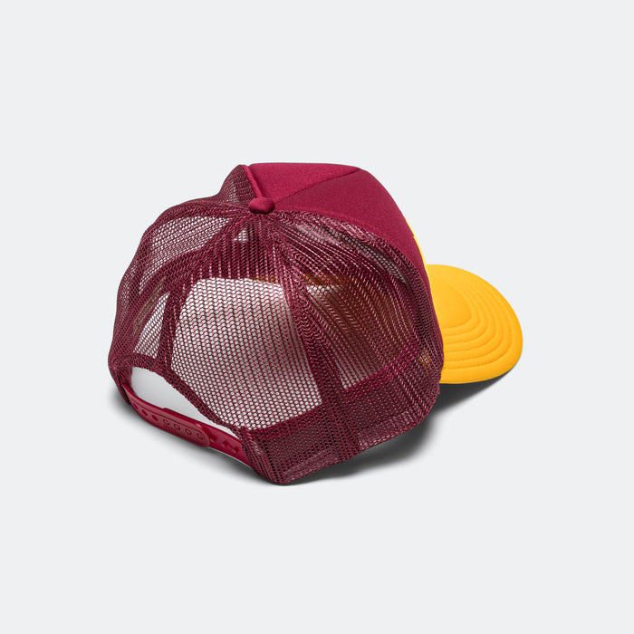 FREE WHEELIN' Trucker Cap - Burgundy