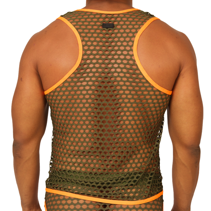 Fresh Orange Tank vista posterior de Gigo Underwear