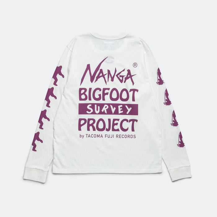 Fuji Records Bigfoot Logo LS Tee x Tacoma - White