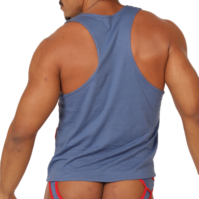 Garoto Blue Tank vista posterior de Gigo Underwear