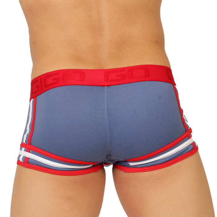 Garoto Blue Trunk vista posterior de Gigo Underwear