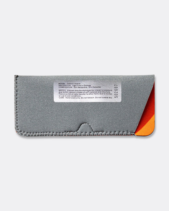 Glasses Sleeve - Light Grey/Orange