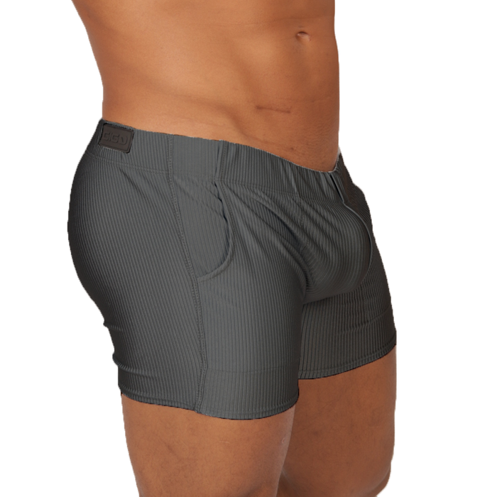 Glow Gray Short vista frontal de Gigo Underwear
