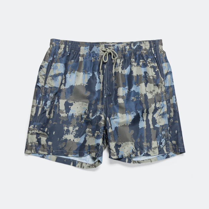 Hauge Printed Swimmers - Steel Blue